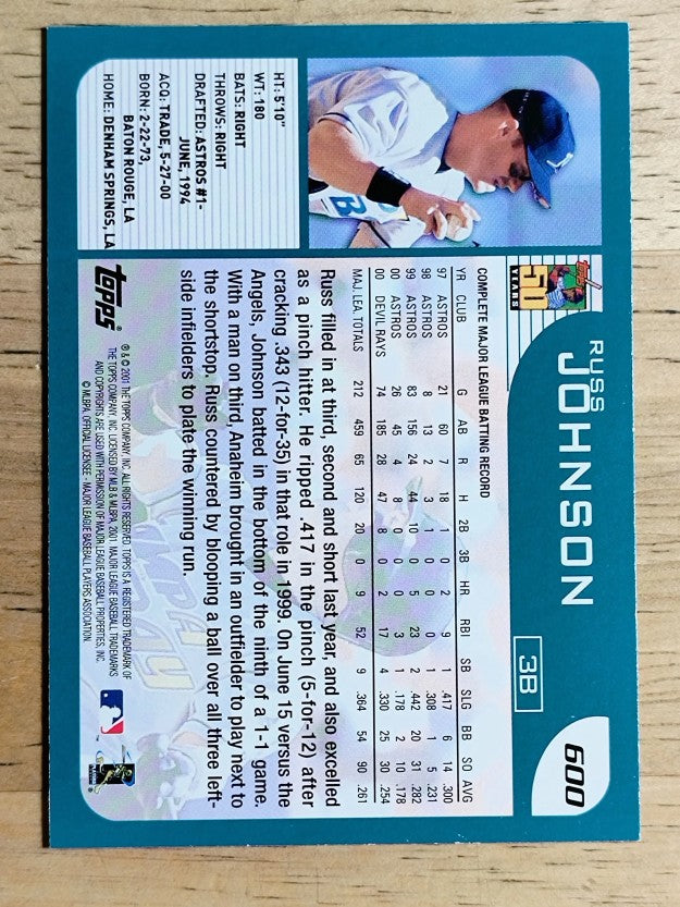 2001 Topps #600 Russ Johnson