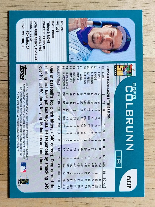 2001 Topps #601 Greg Colbrunn