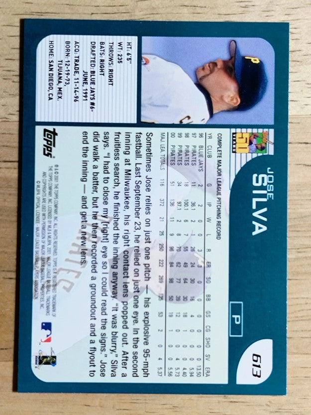 2001 Topps #613 Jose Silva