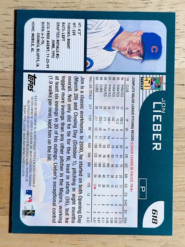 2001 Topps #618 Jon Lieber