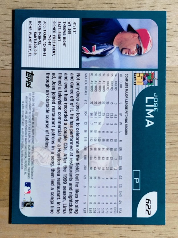 2001 Topps #622 Jose Lima