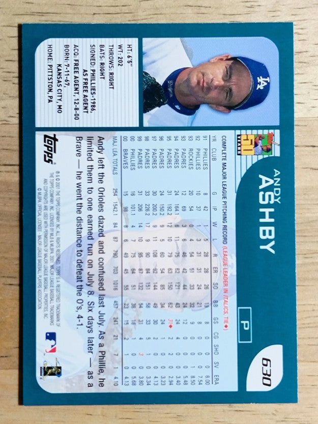 2001 Topps #630 Andy Ashby