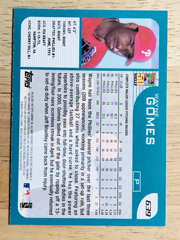 2001 Topps #639 Wayne Gomes