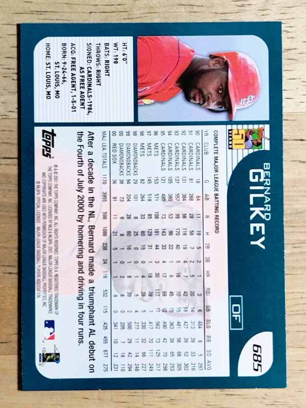 2001 Topps #685 Bernard Gilkey