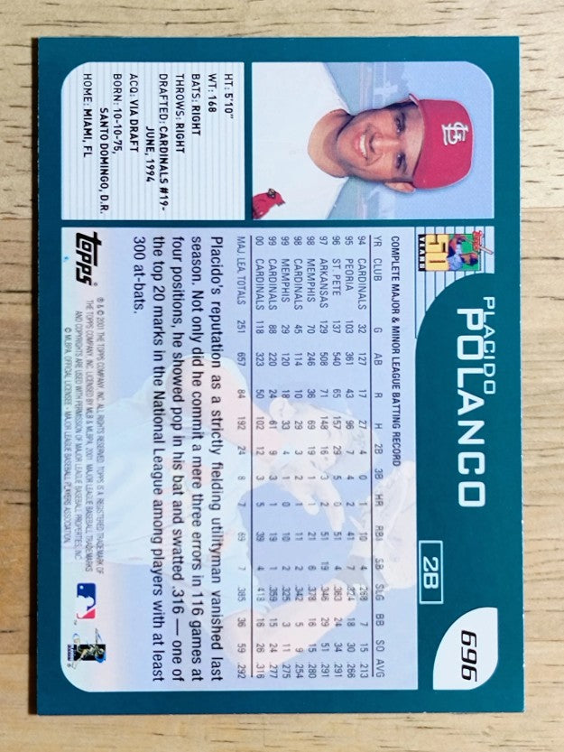 2001 Topps #696 Placido Polanco