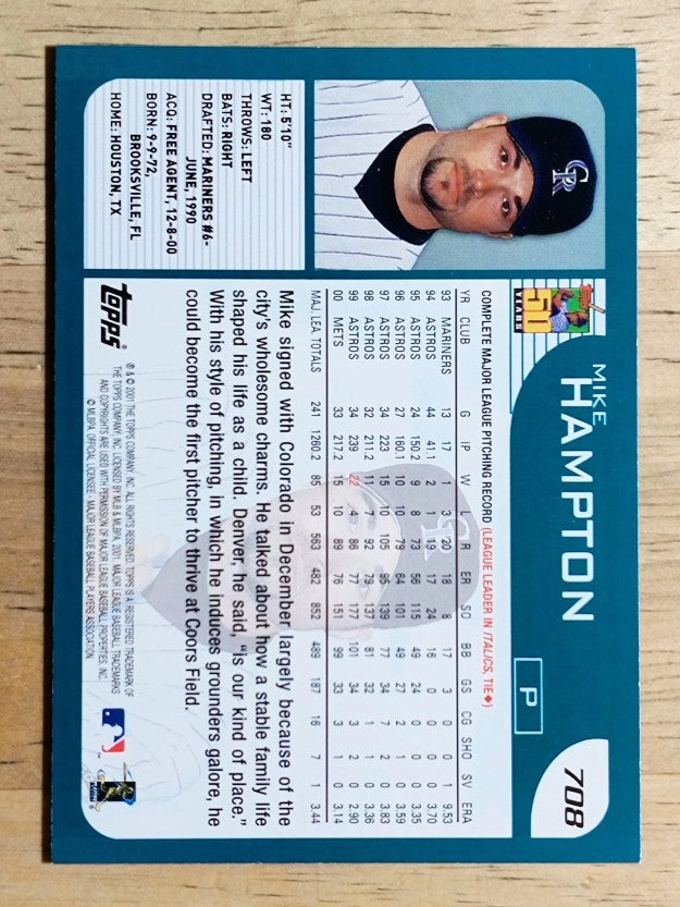 2001 Topps #708 Mike Hampton