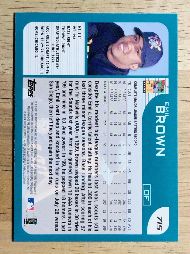 2001 Topps #715 Emil Brown