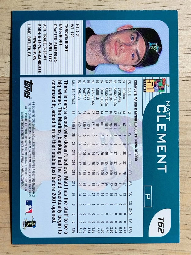 2001 Topps Traded #T62 Matt Clement