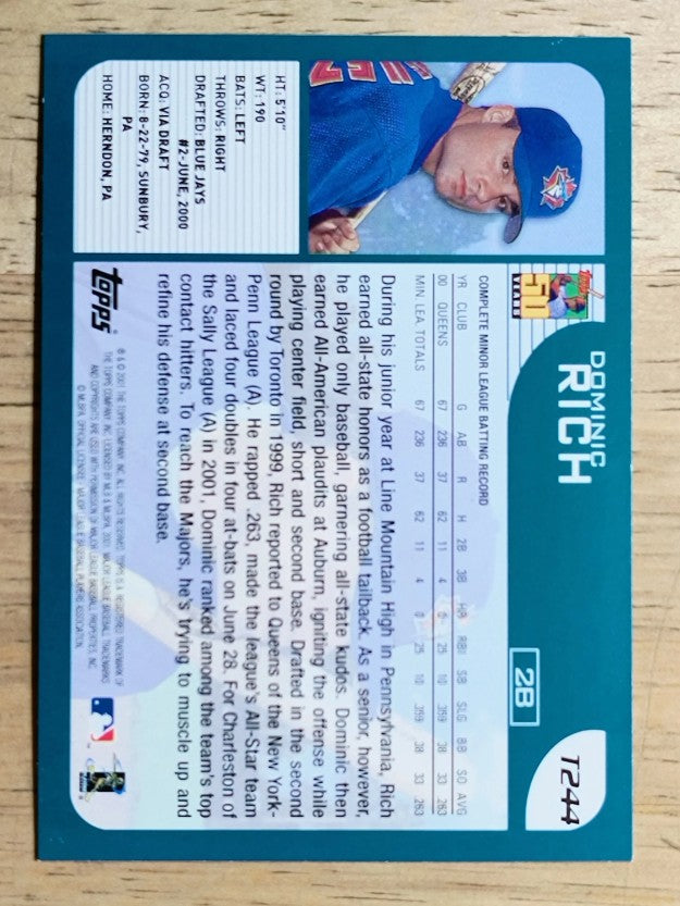 2001 Topps Traded #T244 Dominic Rich