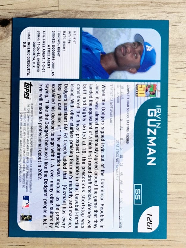 2001 Topps Traded #T261 Irvin Guzman RC