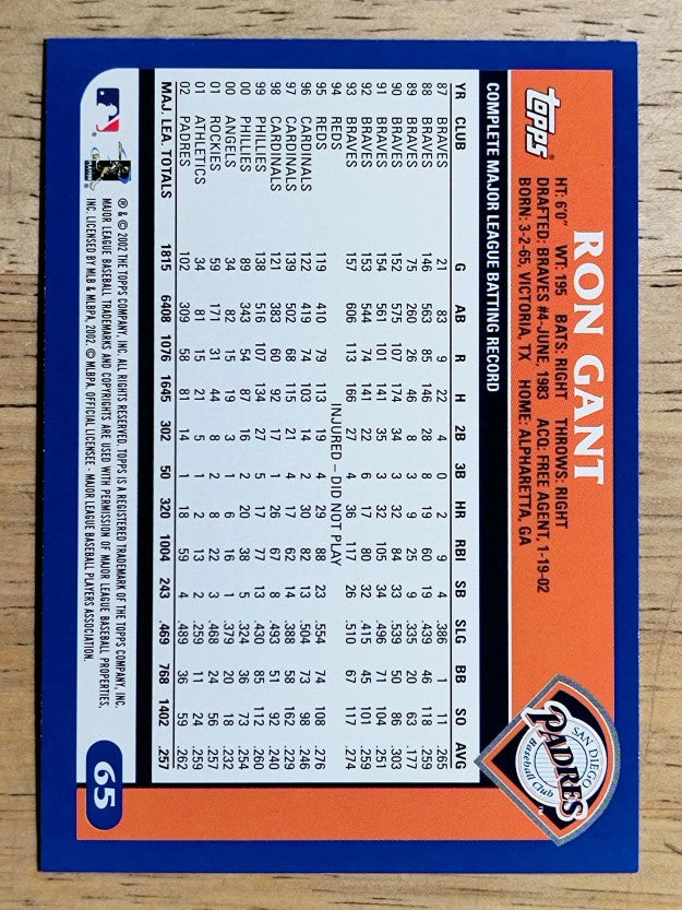2003 Topps #65 Ron Gant
