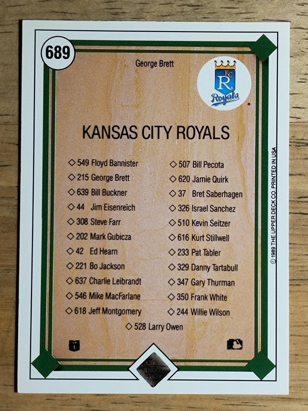 1989 Upper Deck #689 George Brett TC