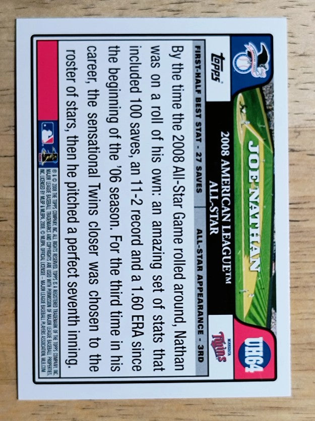 2008 Topps Update #UH64 Joe Nathan AS