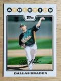 2008 Topps Update #UH78 Dallas Braden