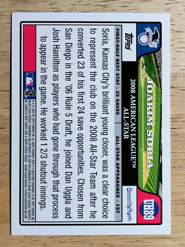 2008 Topps Update #UH89 Joakim Soria AS
