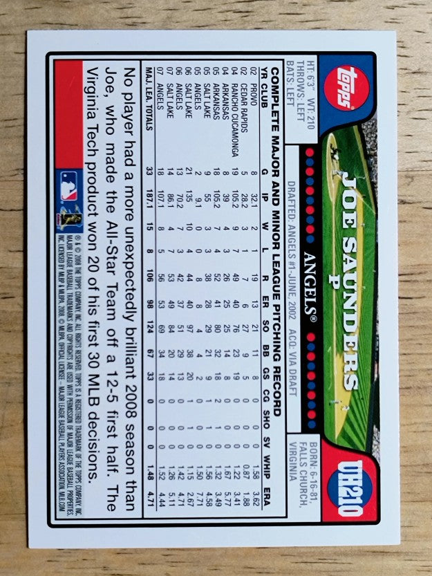 2008 Topps Update #UH210 Joe Saunders