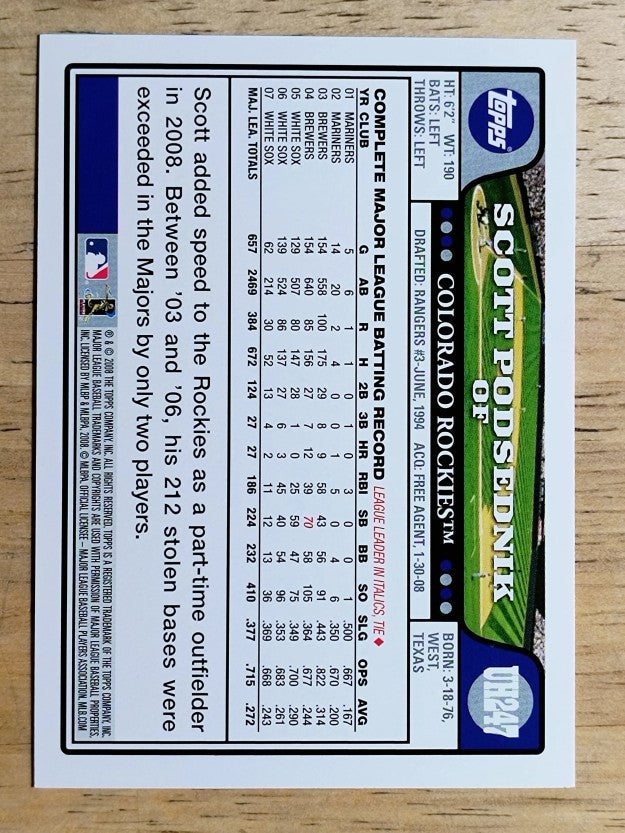 2008 Topps Update #UH247 Scott Podsednik
