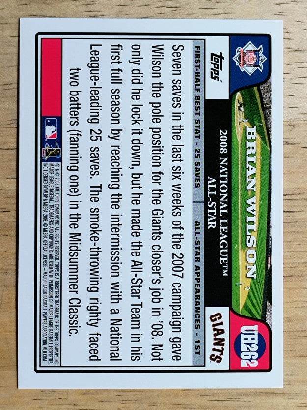 2008 Topps Update #UH262 Brian Wilson AS