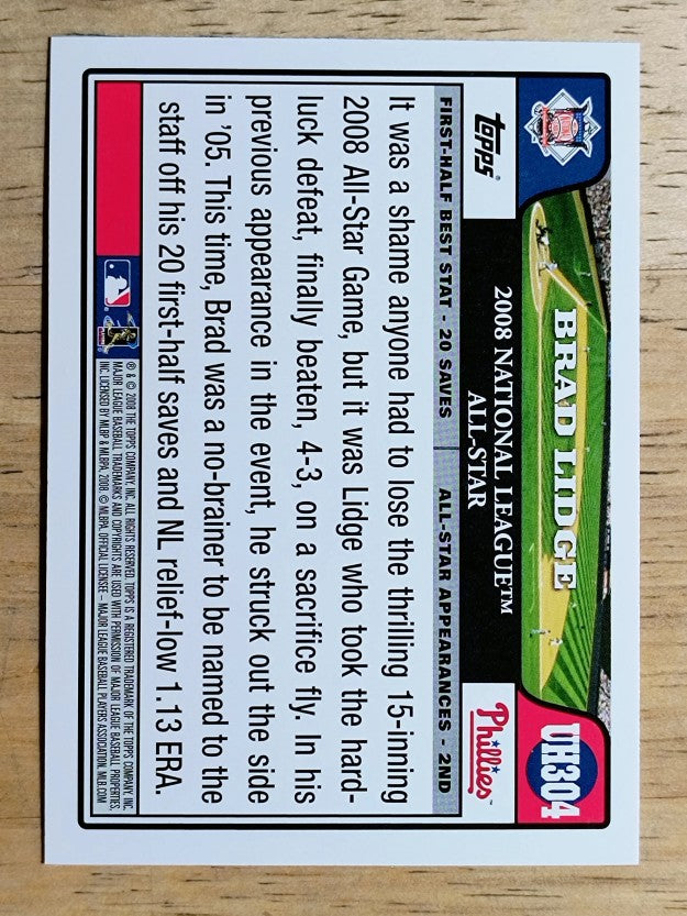 2008 Topps Update #UH304 Brad Lidge AS