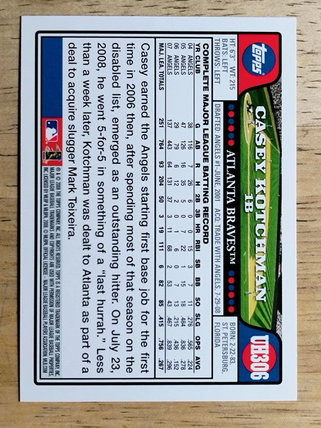 2008 Topps Update #UH306 Casey Kotchman