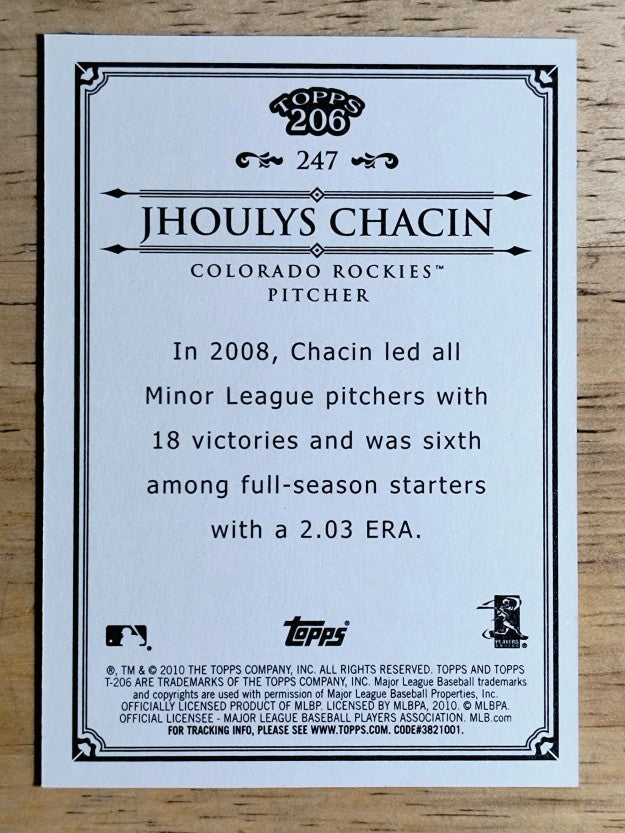 2010 Topps 206 Bronze #247 Jhoulys Chacin