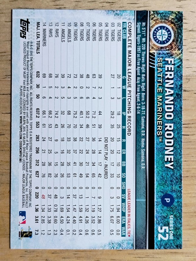2015 Topps #52 Fernando Rodney
