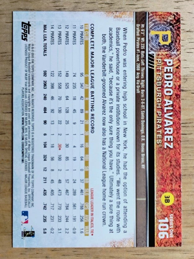 2015 Topps #106 Pedro Alvarez