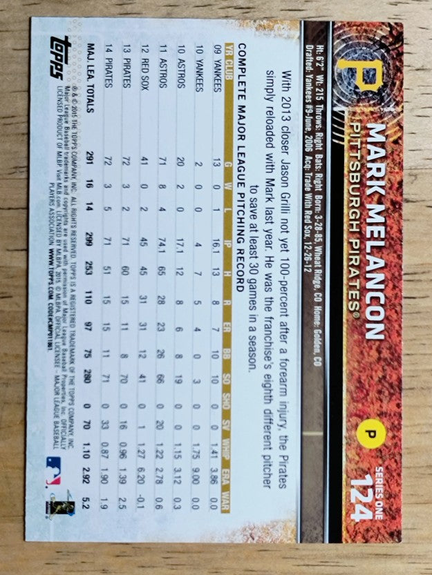 2015 Topps #124 Mark Melancon