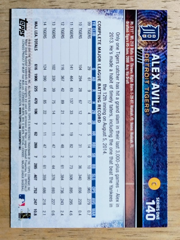 2015 Topps #140 Alex Avila