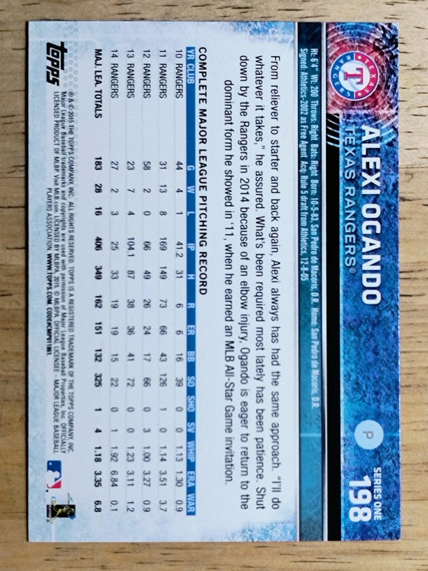 2015 Topps #198 Alexi Ogando