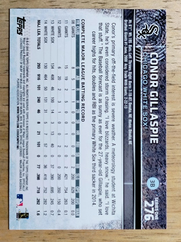 2015 Topps #276 Conor Gillaspie