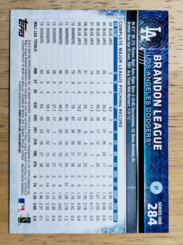 2015 Topps #284 Brandon League