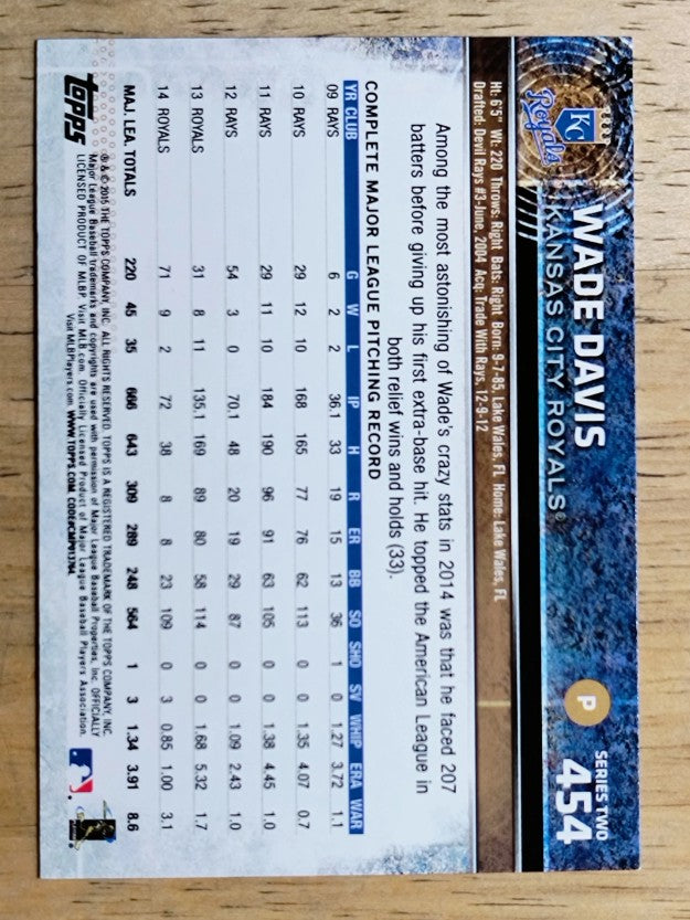2015 Topps #454 Wade Davis