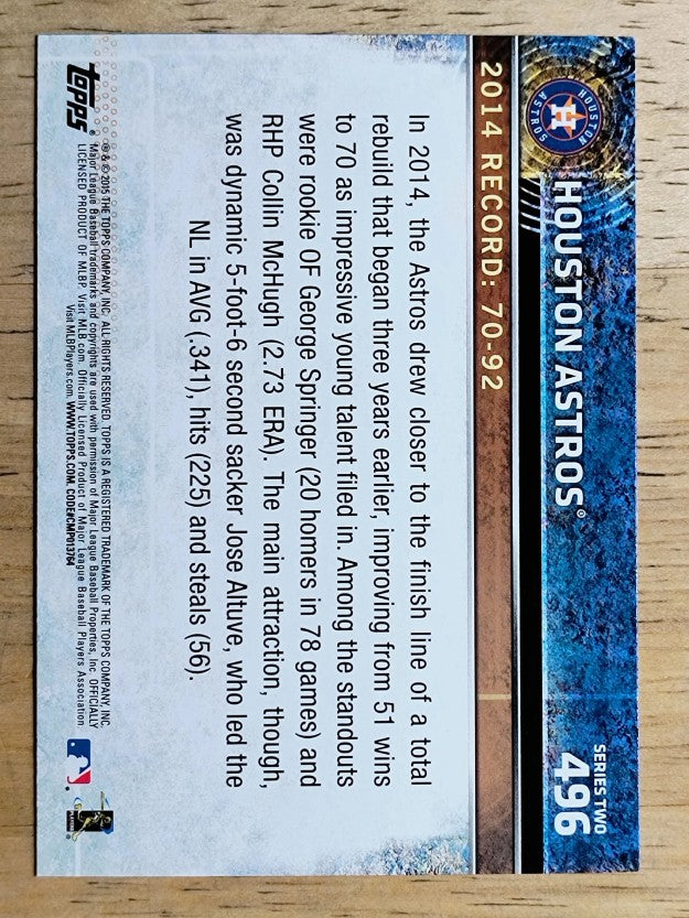 2015 Topps #496 Houston Astros