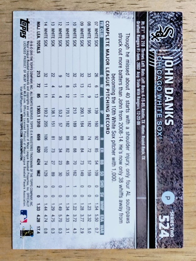 2015 Topps #524 John Danks