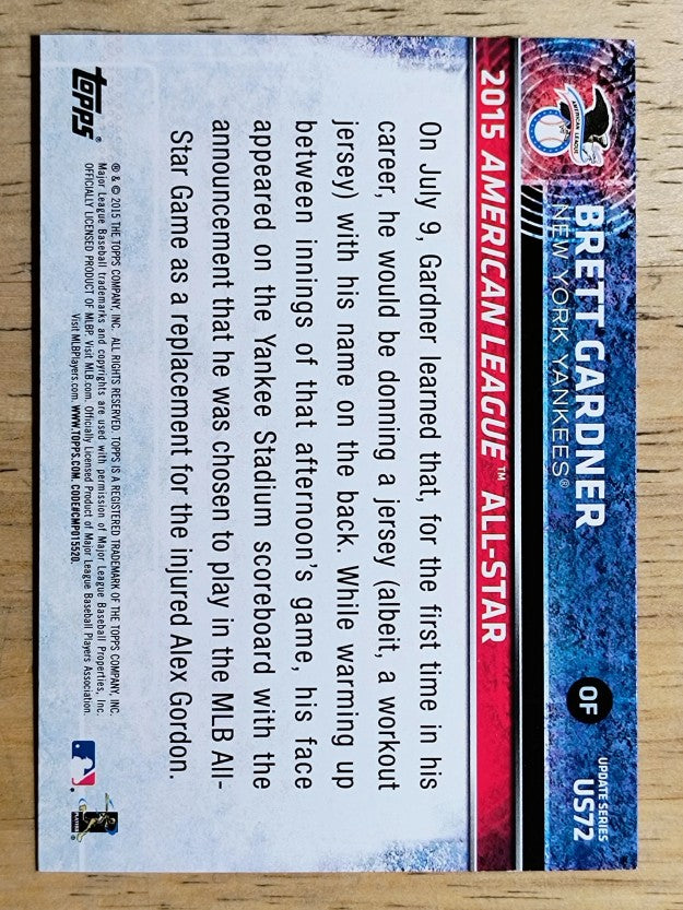 2015 Topps Update #US72 Brett Gardner