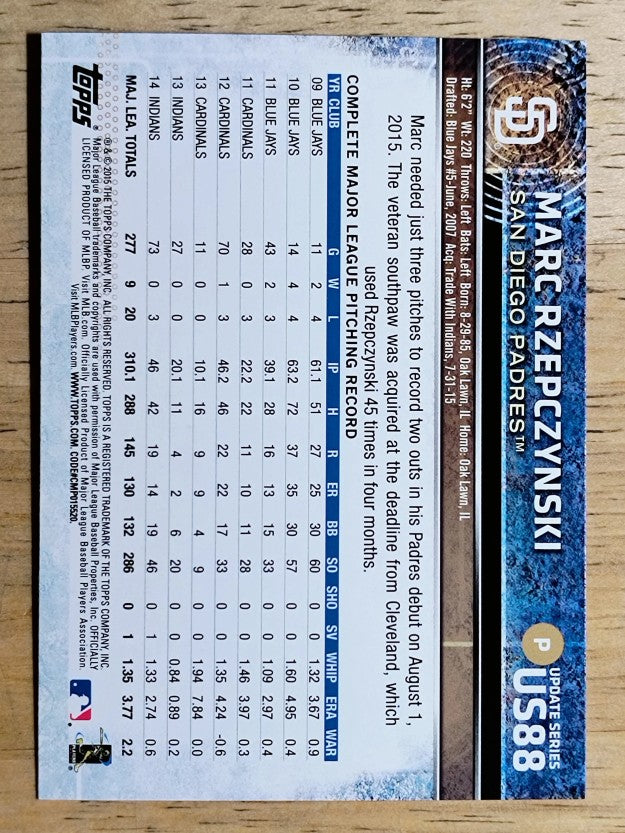 2015 Topps Update #US88 Marc Rzepczynski
