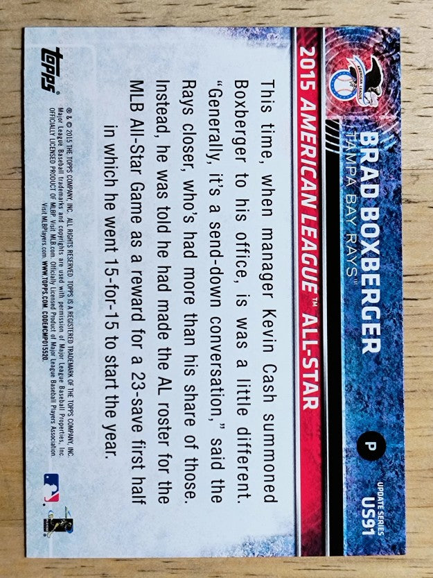 2015 Topps Update #US91 Brad Boxberger