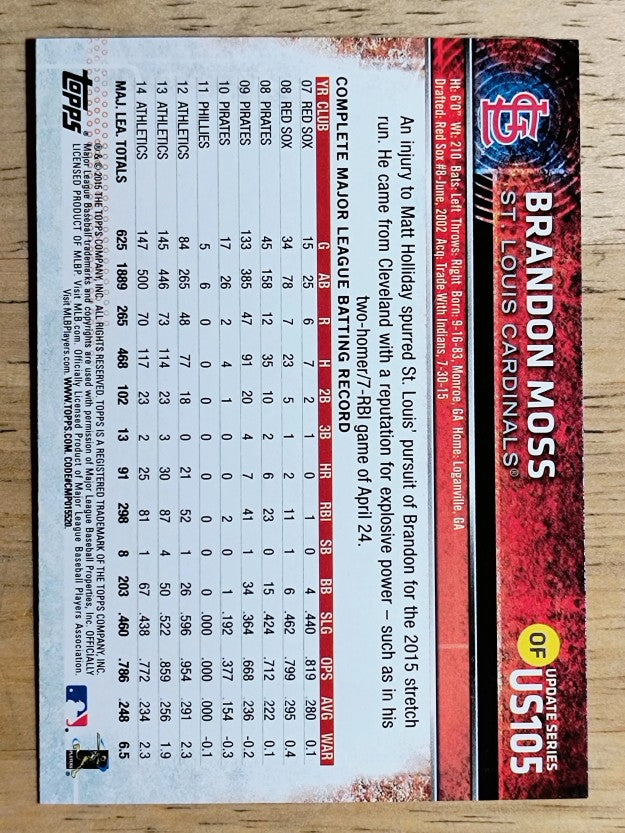 2015 Topps Update #US105 Brandon Moss