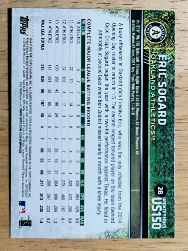 2015 Topps Update #US150 Eric Sogard