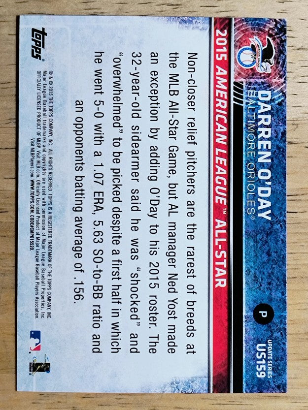 2015 Topps Update #US159 Darren O'Day