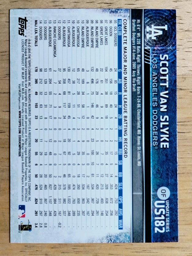 2015 Topps Update #US182 Scott Van Slyke