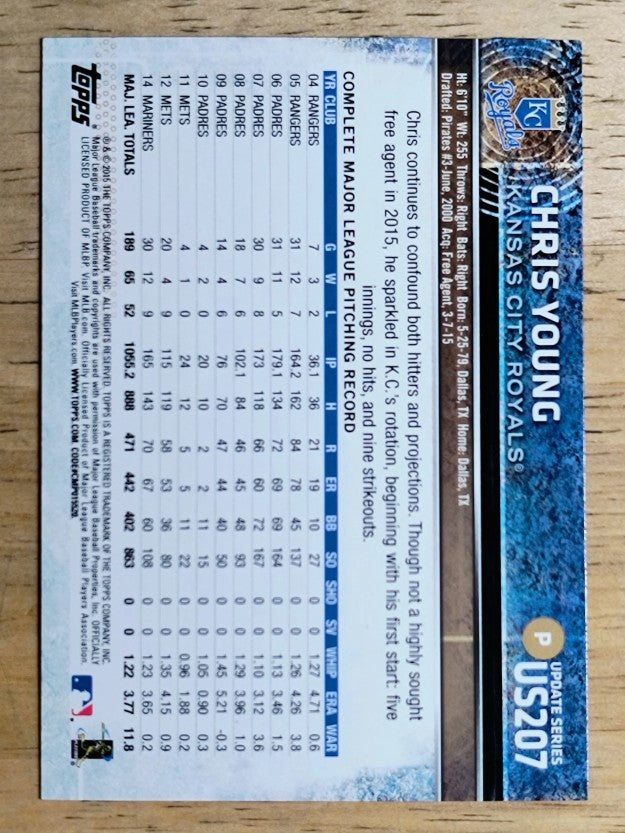 2015 Topps Update #US207 Chris Young