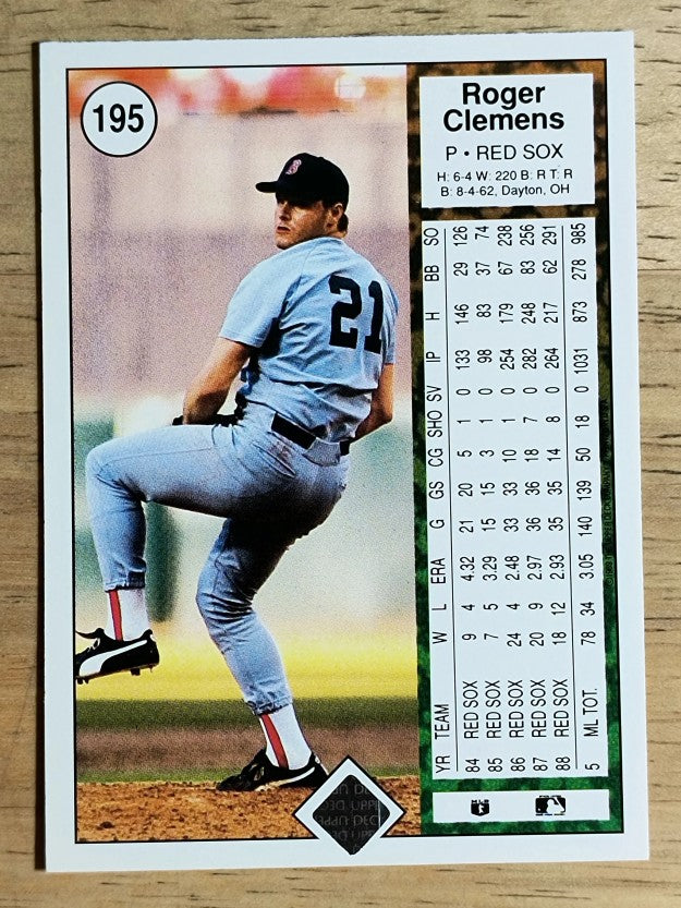 1989 Upper Deck #195 Roger Clemens
