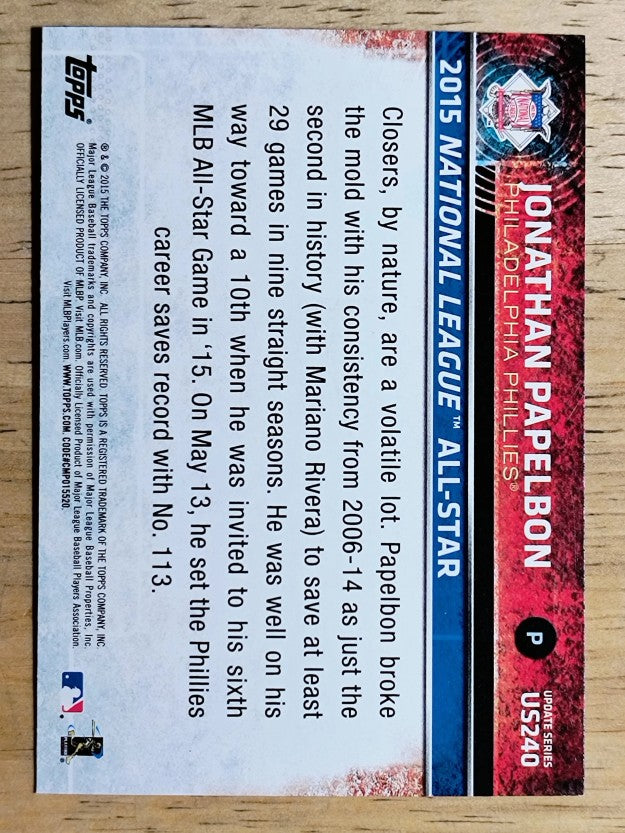 2015 Topps Update #US240 Jonathan Papelbon