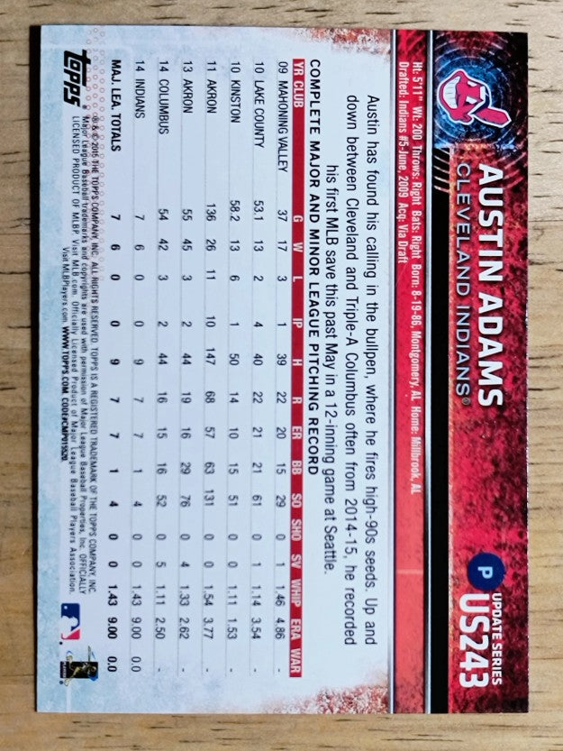 2015 Topps Update #US243 Austin Adams
