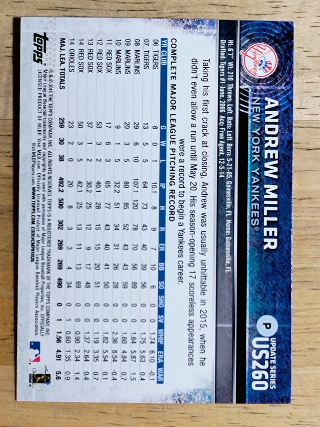 2015 Topps Update #US260A Andrew Miller