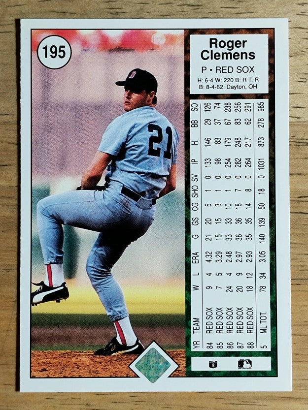 1989 Upper Deck #195 Roger Clemens