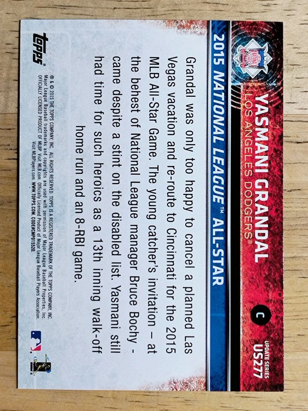 2015 Topps Update #US277 Yasmani Grandal