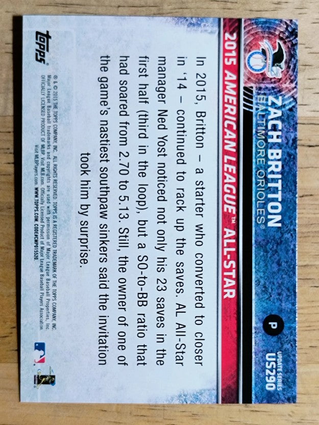 2015 Topps Update #US290 Zach Britton